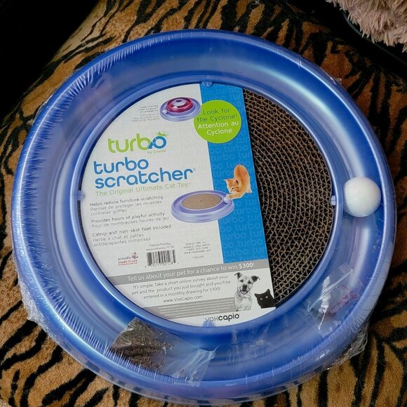 Cat Turbo Scratcher Toy w Ball and Catnip  New! - Picture 1 of 3